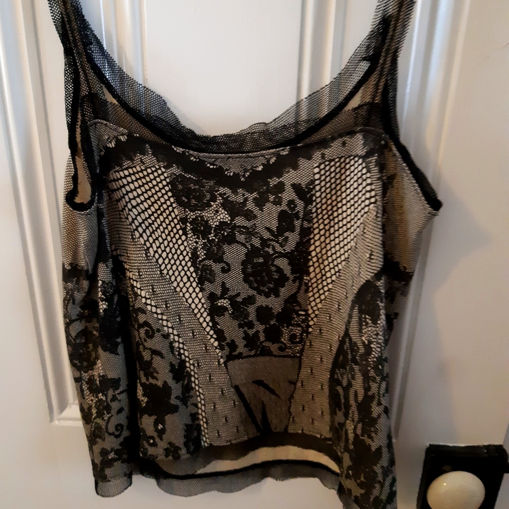 Stretch fitting Italian lace corset style top